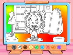 Game Coloring Book: Avatar Girl Dress Up Shopping