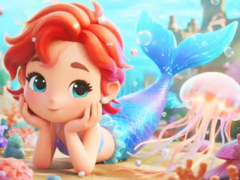 Game Jigsaw Puzzle: Chibi Mermaid Marshmallow Jellyfish