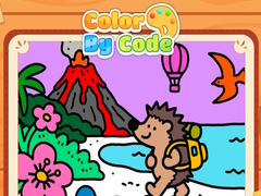 Game Color By Code Volcano Hedgehog
