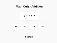 Game Math Quiz Addition