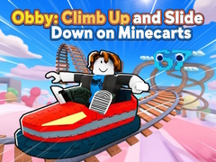 Game Obby: Climb Up and Slide Down on Minecarts