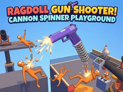 Game Ragdoll Gun Shooter! Cannon Spinner Playground